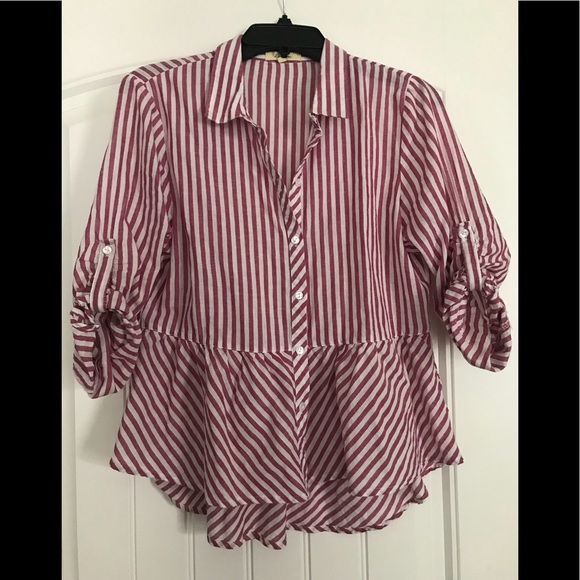 love notes Tops - Peplum button up